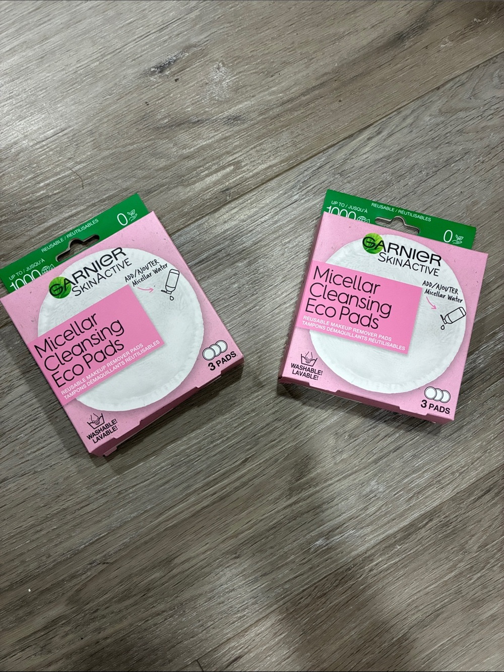 Garnier Micellar Cleansing Eco Pads - Pink and Green Accents